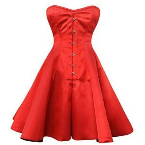 Red corset dress - M/L