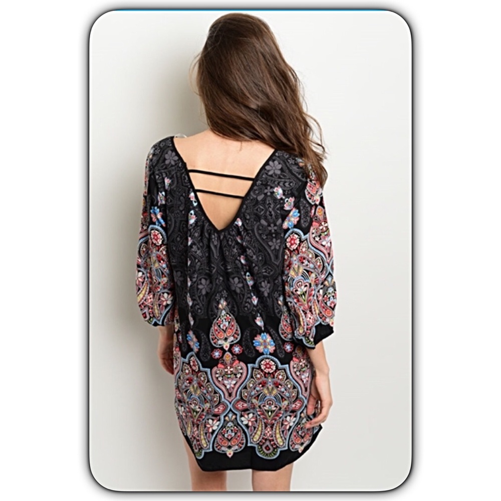 Pretty Bohemian Gypsy Paisley Tunic Dress Sold - Picture 3 of 7