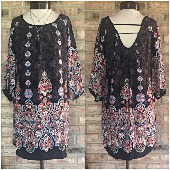 Pretty Bohemian Gypsy Paisley Tunic Dress Sold - Picture 5 of 7