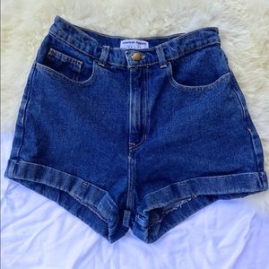 American Apparel High-Waisted Denim Shorts