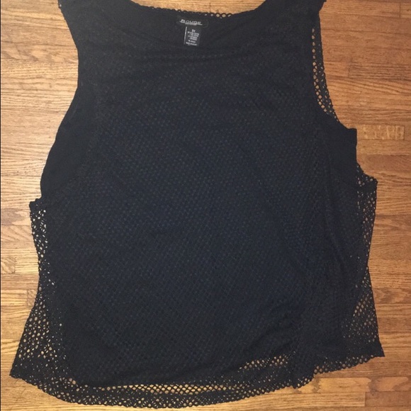 Fishnet black tank top