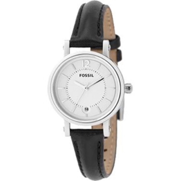 FOSSIL Women's Leather Quartz Watch w/ Silver Dial