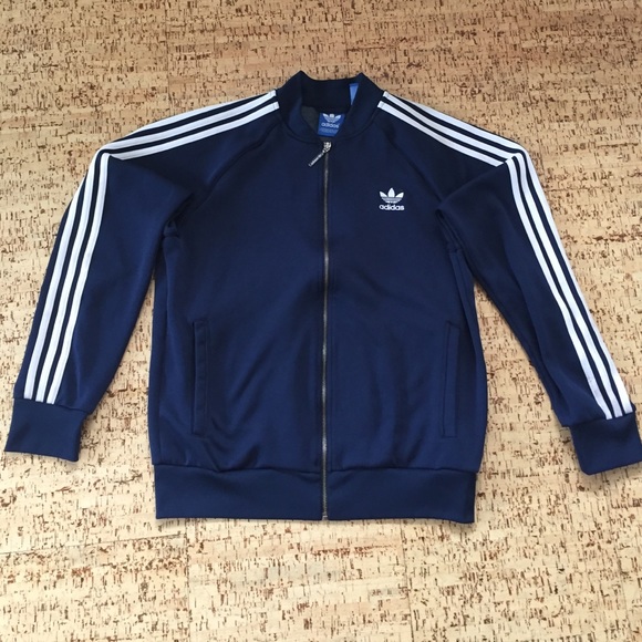 Adidas navy superstar track jacket