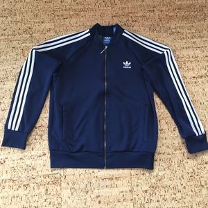 Adidas navy superstar track jacket