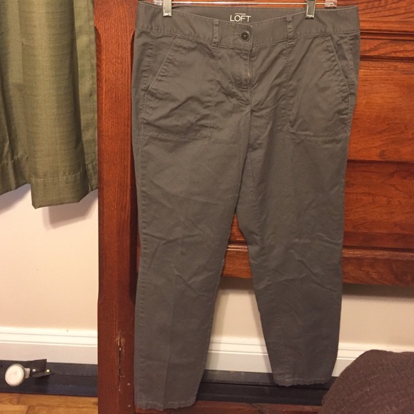 Loft gray pants size 8