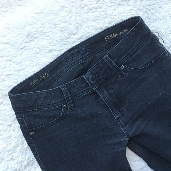 DL1961 "Emma" Charcoal Stretch Ankle Skinny Jeans