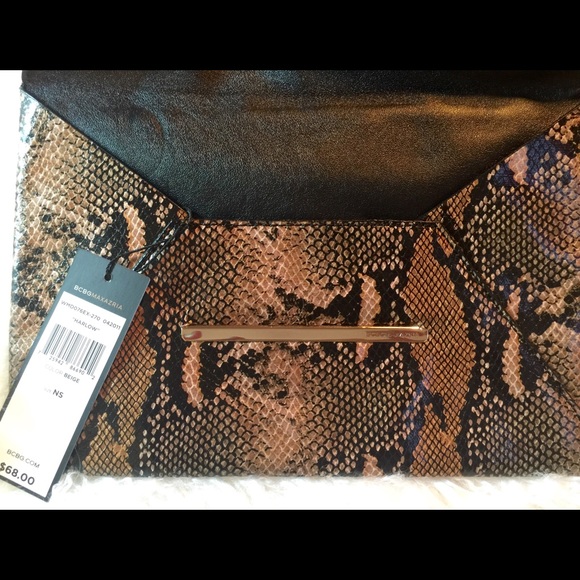 BCBG "Harlow" Python Envelope Clutch - Picture 2 of 4