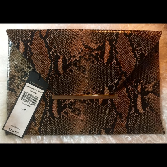 BCBG "Harlow" Python Envelope Clutch - Picture 4 of 4