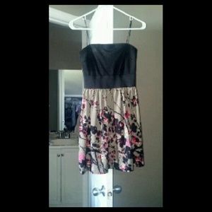 Charlotte Russe Strapless Floral Mini Dress
