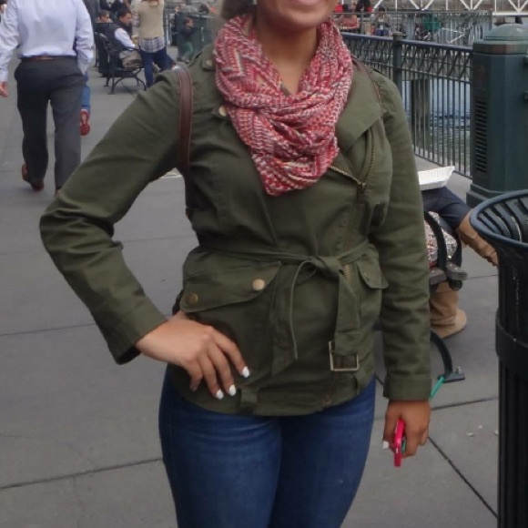 olive green utility jacket