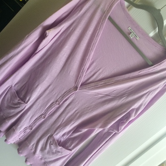 American Eagle Lavender/Lilac Cotton Cardigan. XL.