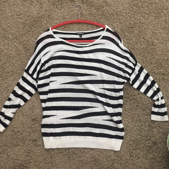 Express Zebra Stripped Sweater- size M.