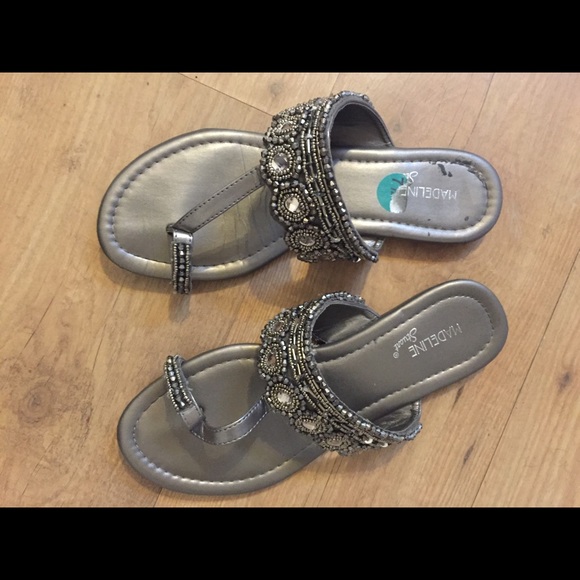 Silver embellished sandals