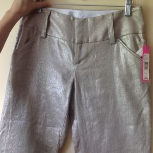 Alice + Olivia Linen Blend Wide Leg Pants