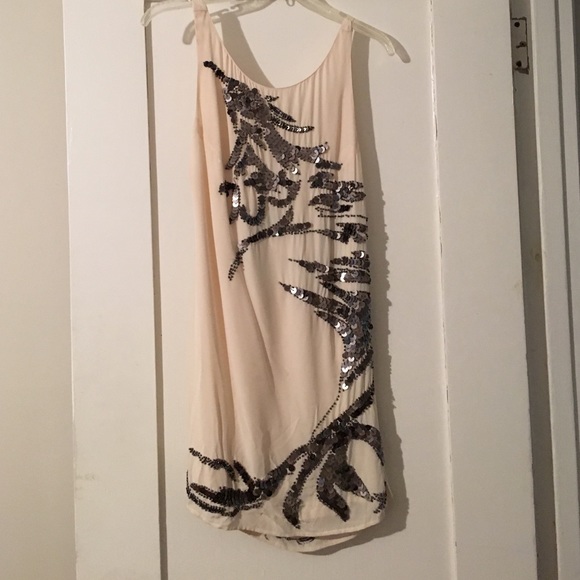 100% Silk Sheri Bodell embellished dress