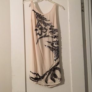 100% Silk Sheri Bodell embellished dress