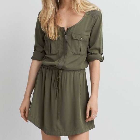 Army Green American Eagle Dress