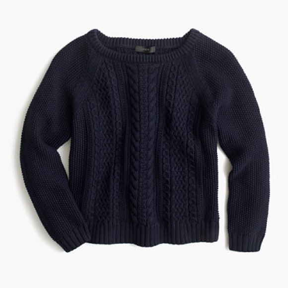 J. Crew Sweaters - NWT J.Crew Navy Cable Knit Sweater