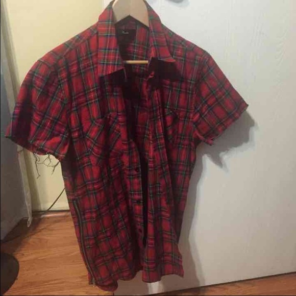 Mens Short Sleeve Button Up