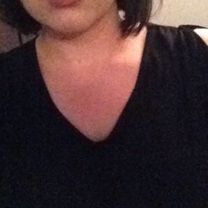 Lane Bryant cold shoulder top, black