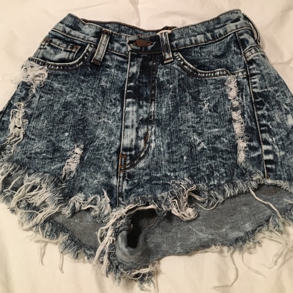 Dark acid wash denim Jean shorts