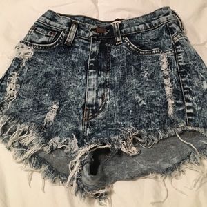 Dark acid wash denim Jean shorts