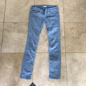 Free People blue corduroy skinnys size 26