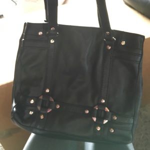 Black leather purse