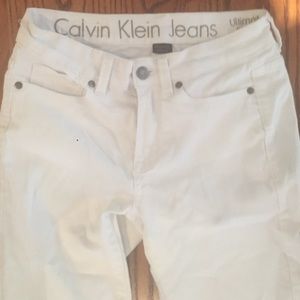 Calvin Klein white jeans
