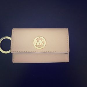 Blush Pink Michael Kors Key & Card Holder