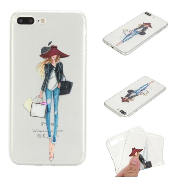 👜 FASHION GIRL IPHONE 7 8 X PLUS SOFT SILICON - Picture 2 of 3