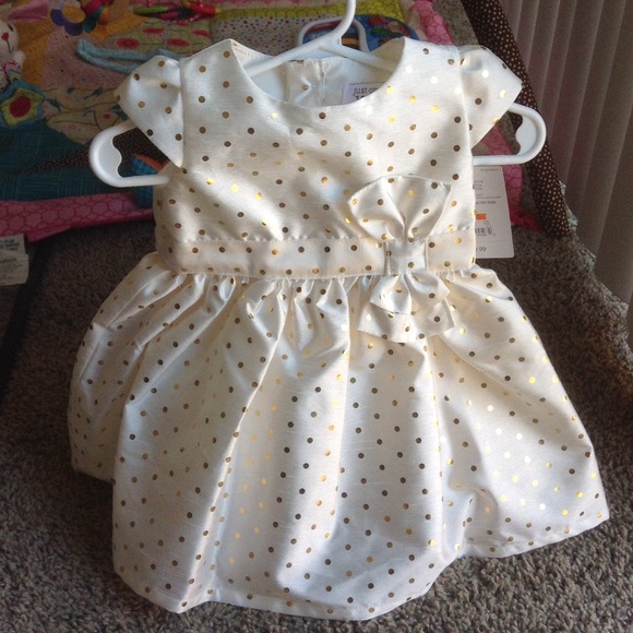 Cream dress with gold polka dots - Picture 4 of 4