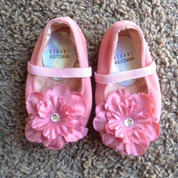 Stuart Weitzman Other - pink flowered flats by Stuart Weitzman