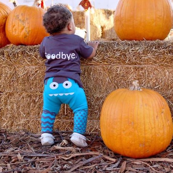 LAST SMALL⭐️Blue Monster Knit Leggings - Picture 3 of 3