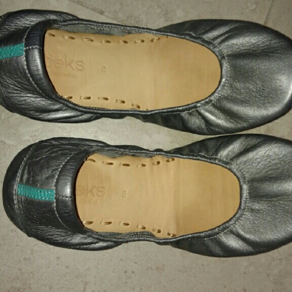 Metallic Pewter Tieks - Only worn twice!