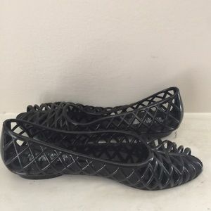 American Apparel Flat Lattice Jelly Sandal