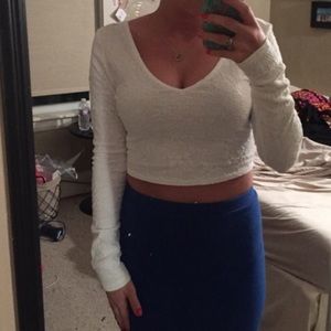White crop top