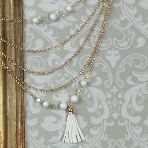 Multi strand tassel necklace