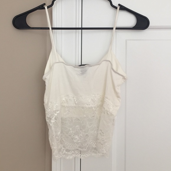 lace ivory crop top - Picture 3 of 4