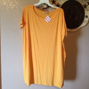 Yellow Golden Piko Top size L NWT Kiki La Rue