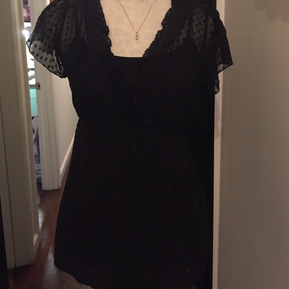 BCBGMAXAZRIA Black Blouse
