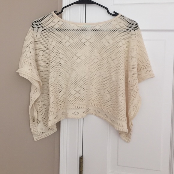 cream sweater festival crop top - Picture 2 of 2