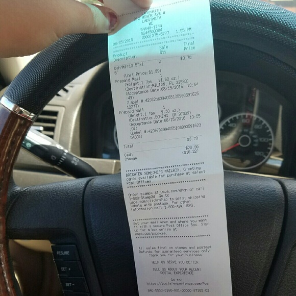 PROOF OF SHIPPING