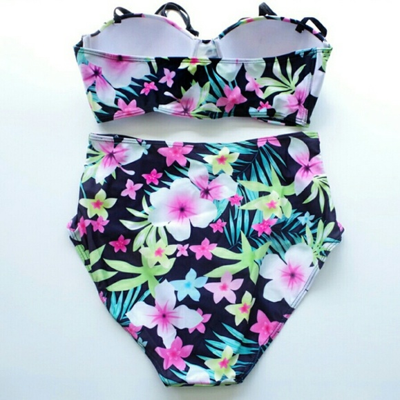Two piece plus size high waist swim suit - Picture 4 of 4