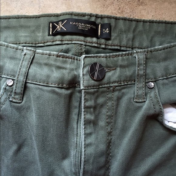 Kardashian Kollection Denim - Kardashian Kollection Army Green Jegging