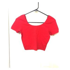 Red crop top