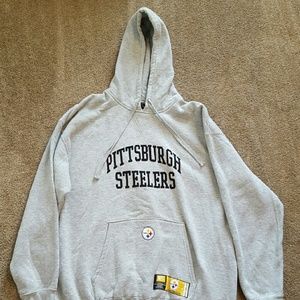 NFL Pittsburg Steelers Gray Hooded Sweatshirt