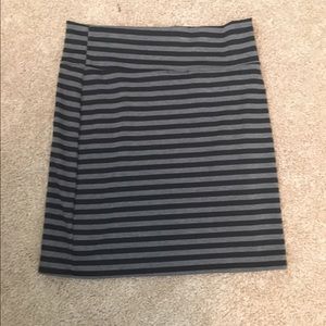 Striped pencil skirt