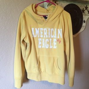 American Eagle Hoodie Sweatshirt XL Golden