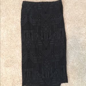 Black pencil skirt
